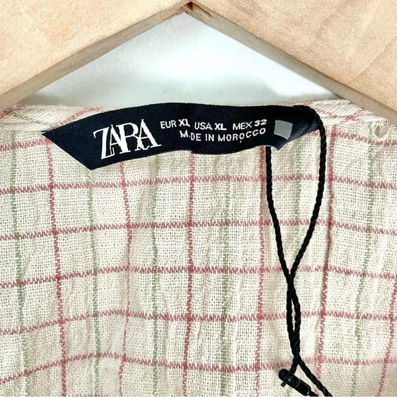 Zara Cut  Out Linen Blend Dress - Picture 6 of 8